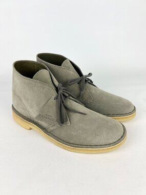 Clarks Originals Mens Desert Boots Taupe Suede Leather Lace Up Chukka size 7M